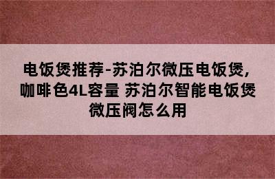 电饭煲推荐-苏泊尔微压电饭煲, 咖啡色4L容量 苏泊尔智能电饭煲微压阀怎么用